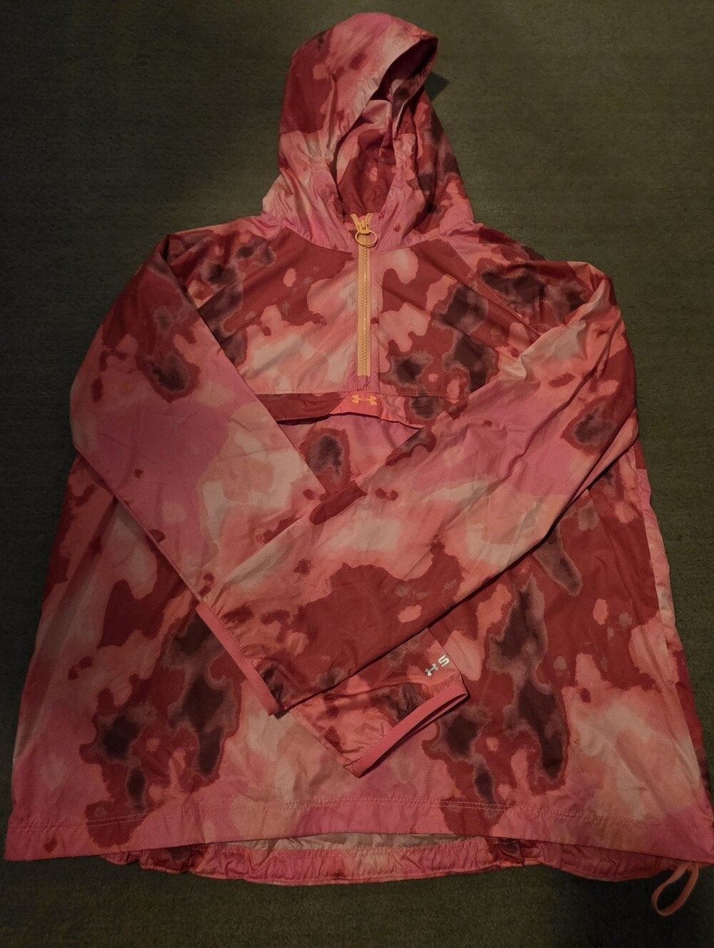Under Armour Red and Pink Camo Hooded Pullover